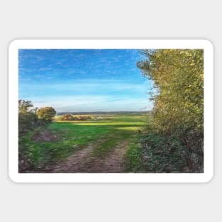 Farmland In South Oxfordshire Sticker